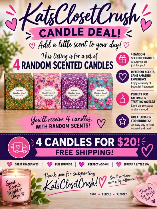 Other - Set of 4 Random Scented Candles * Host Support for Live Show